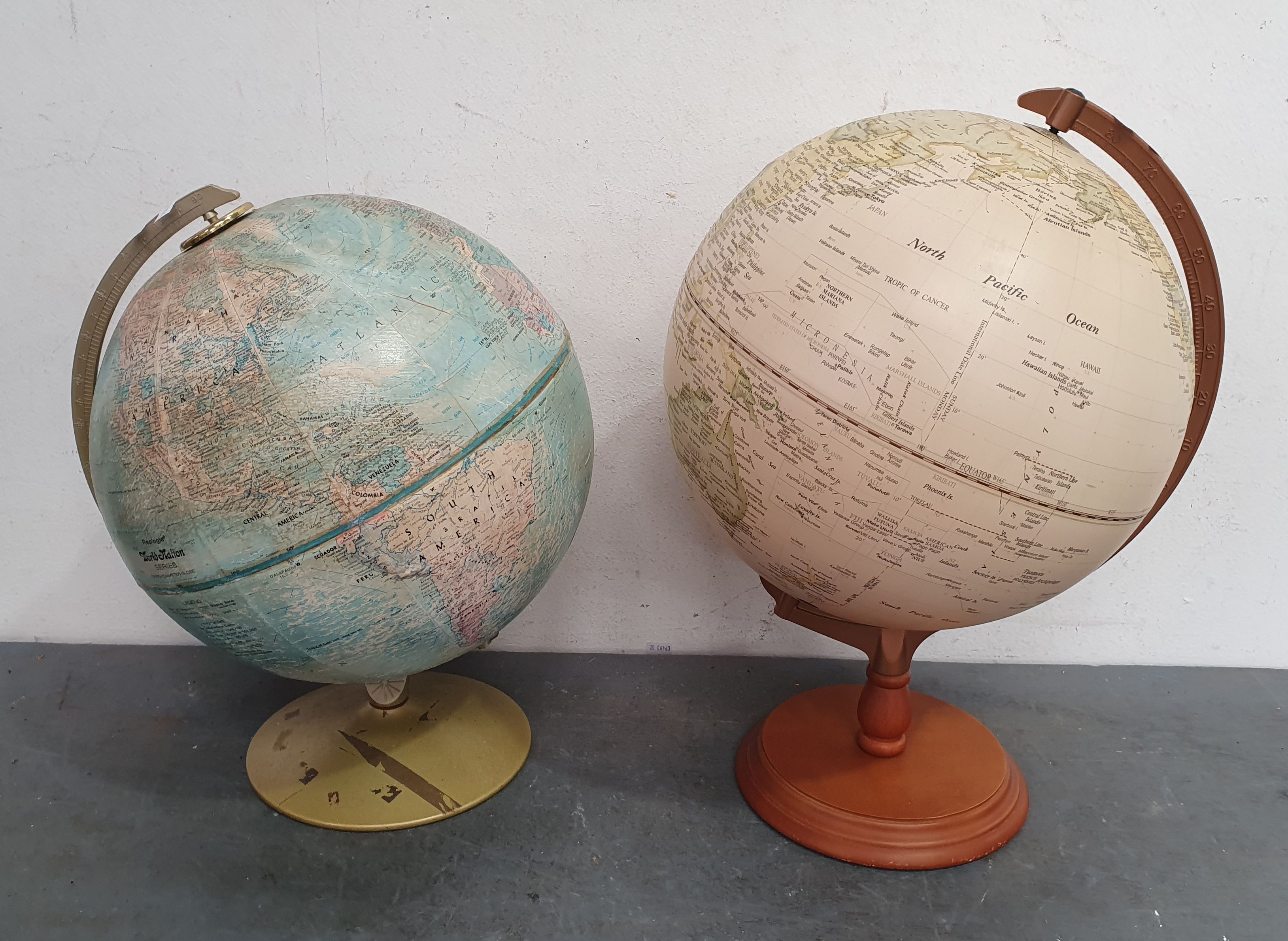 1309 · TWO DESK GLOBES