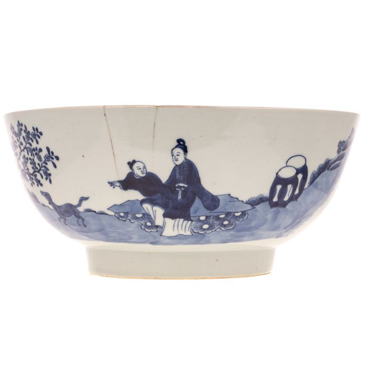 A Chinese Blue & White Punch Bowl