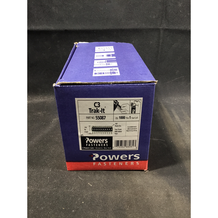 Powers Fasteners C3 Trak-It .730" Pin Length .102" Shank Diameter Part# 55087 1000ct