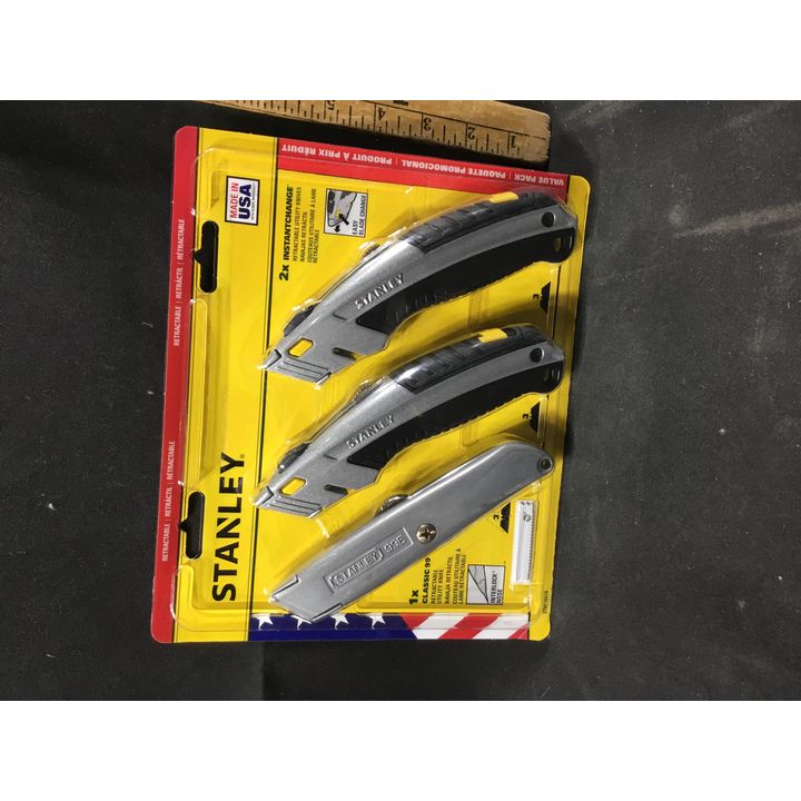 Stanley 3pk Retractable Utility Knives