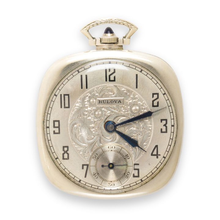 A group of yellow or white gold-filled pocket watches