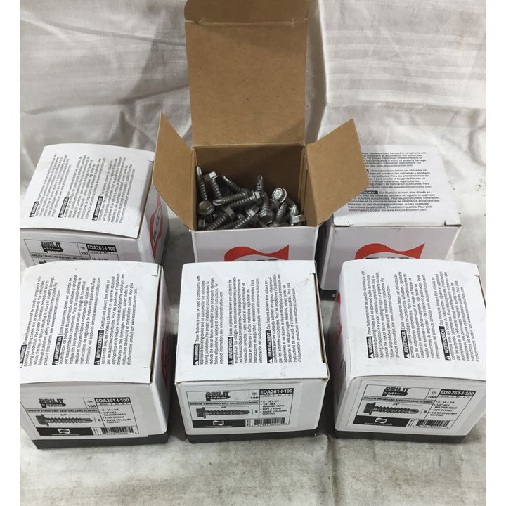 (Buying 6) 100 Pk Elco DrilIt Drill Screws #8 3/4"