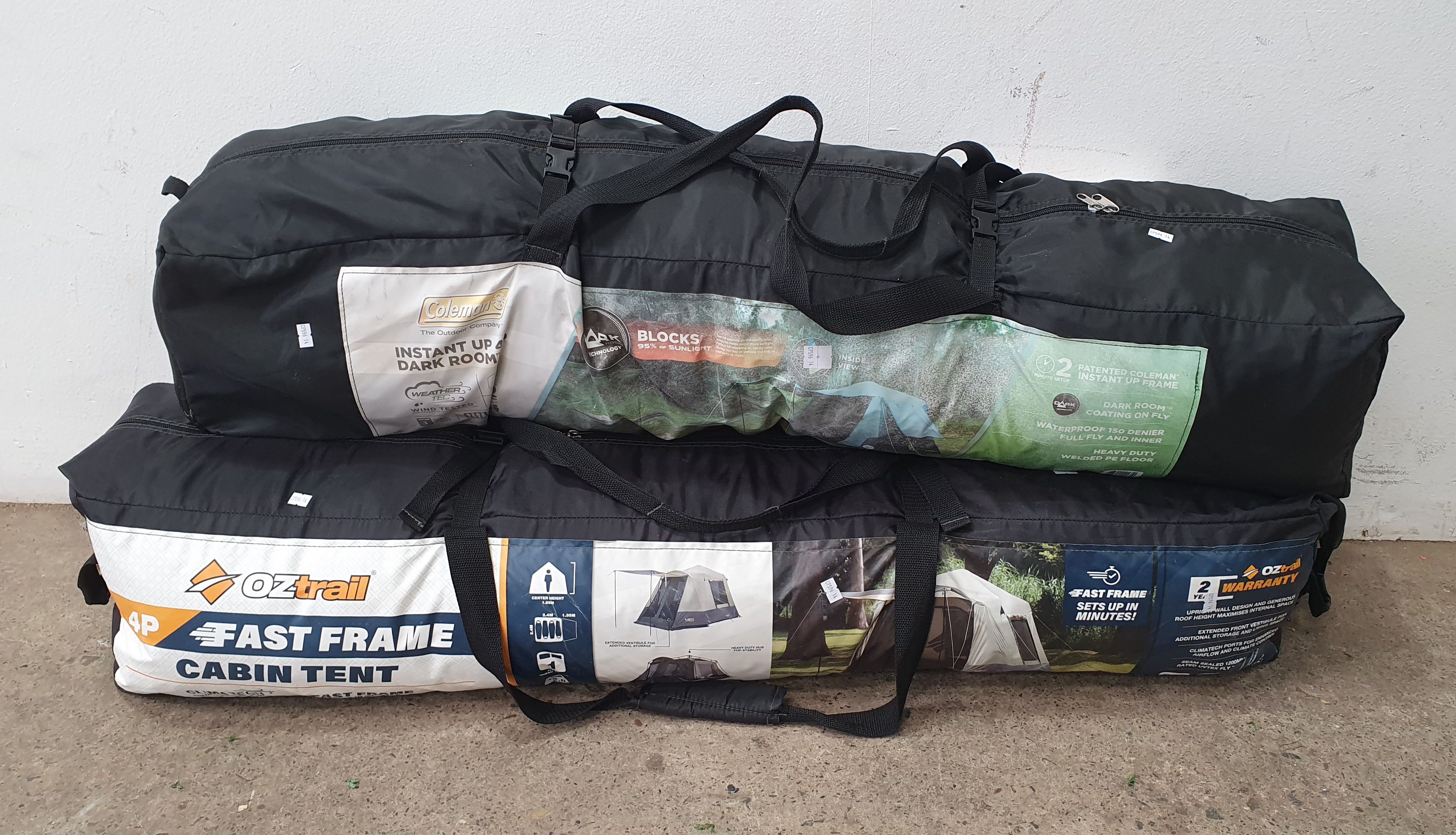 TWO VARIOUS CAMPING TENTS