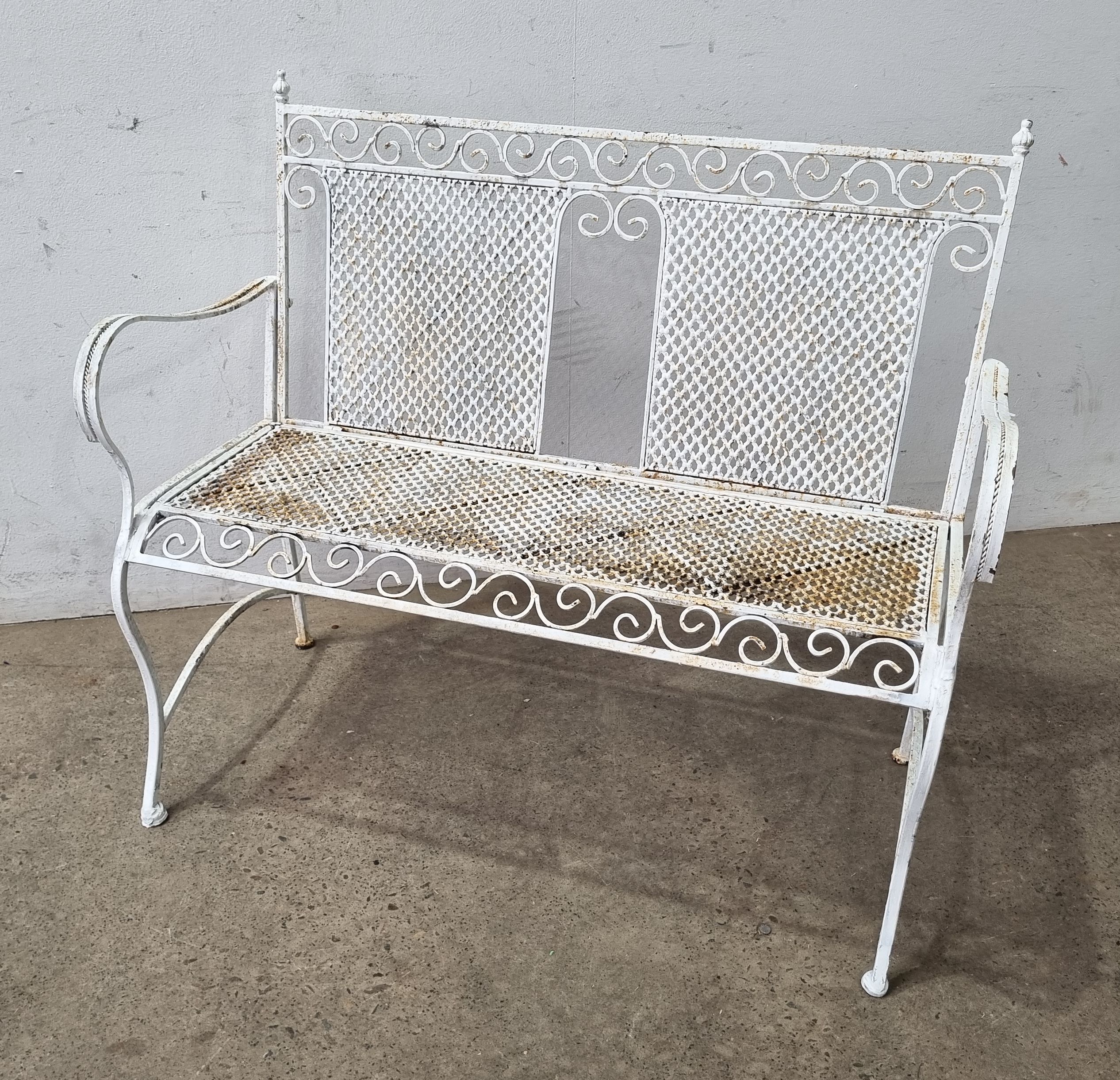 A Metal Garden Bench
