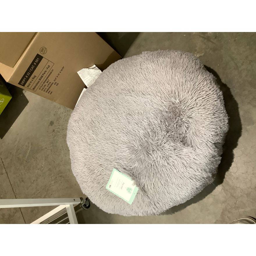 Hearts & Stars Grey Shag Lounger 32" Diameter