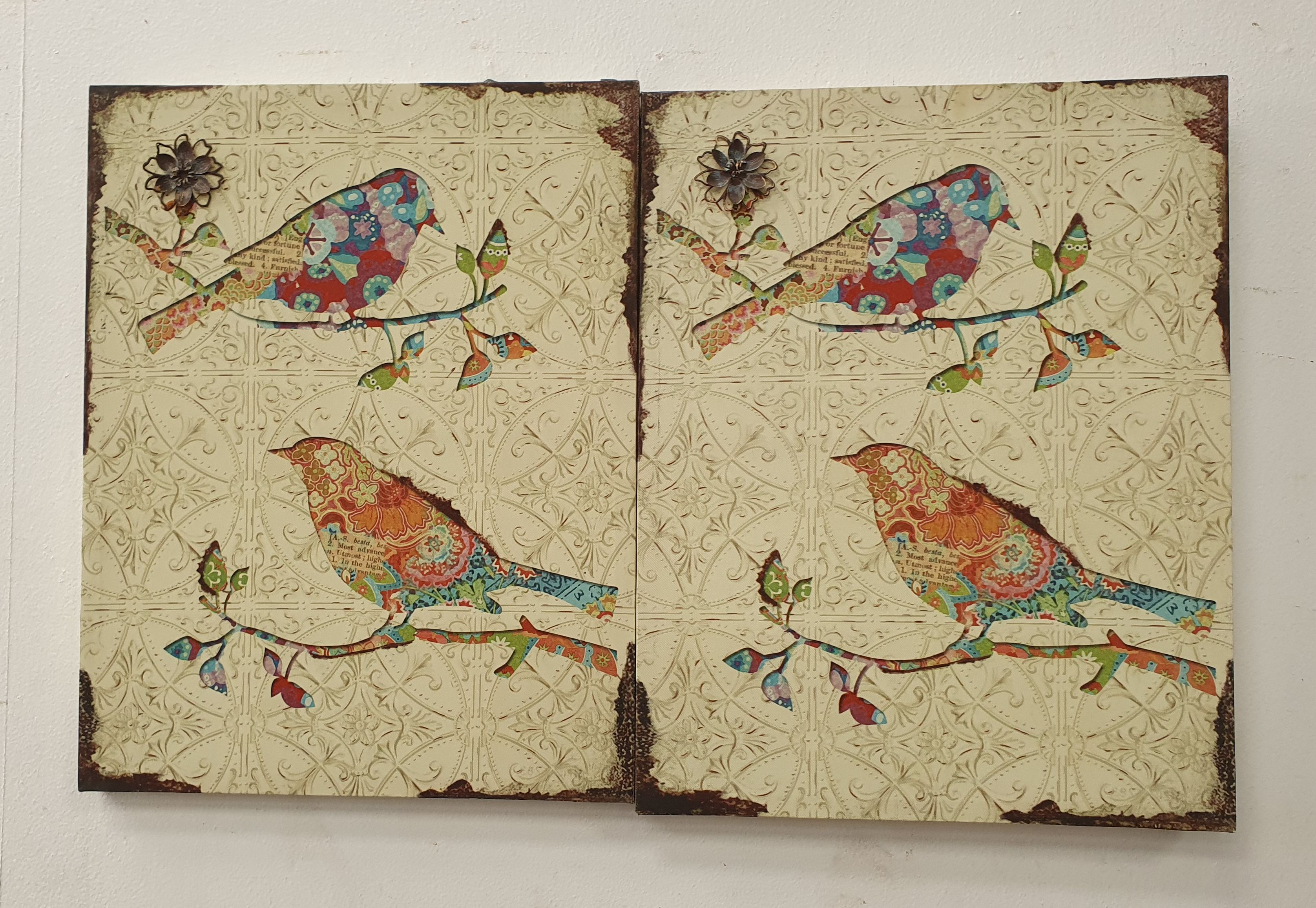 A PAIR OF BIRD ARTWORKS