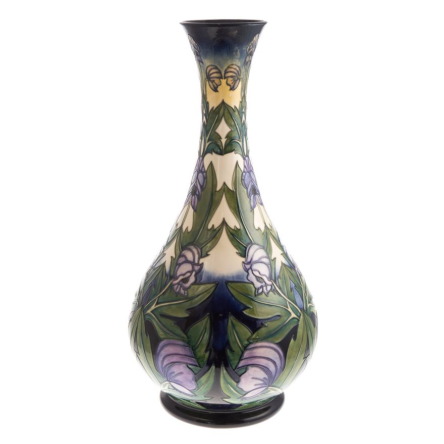 Large Moorcroft art pottery Wolfsbane vase