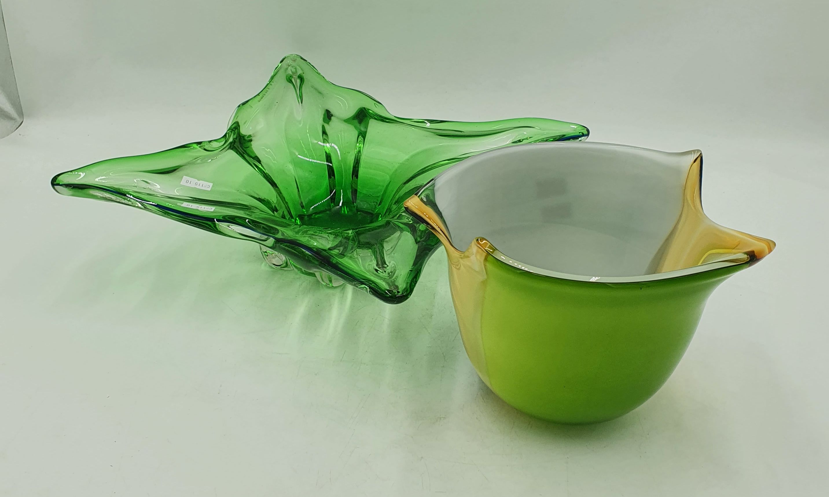690 · TWO ART GLASS ITEMS