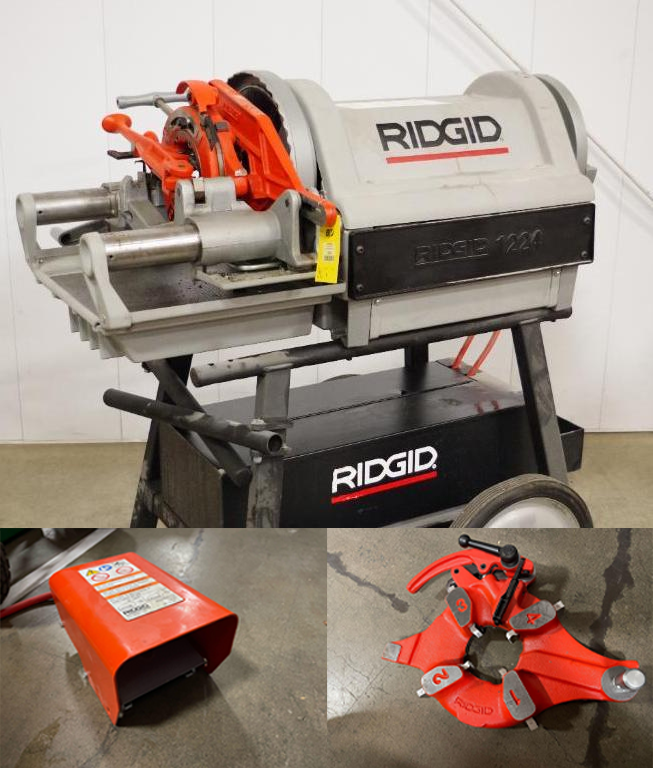 RIDGID 1224 Threading Machine w/ Stand, Threads 1/4