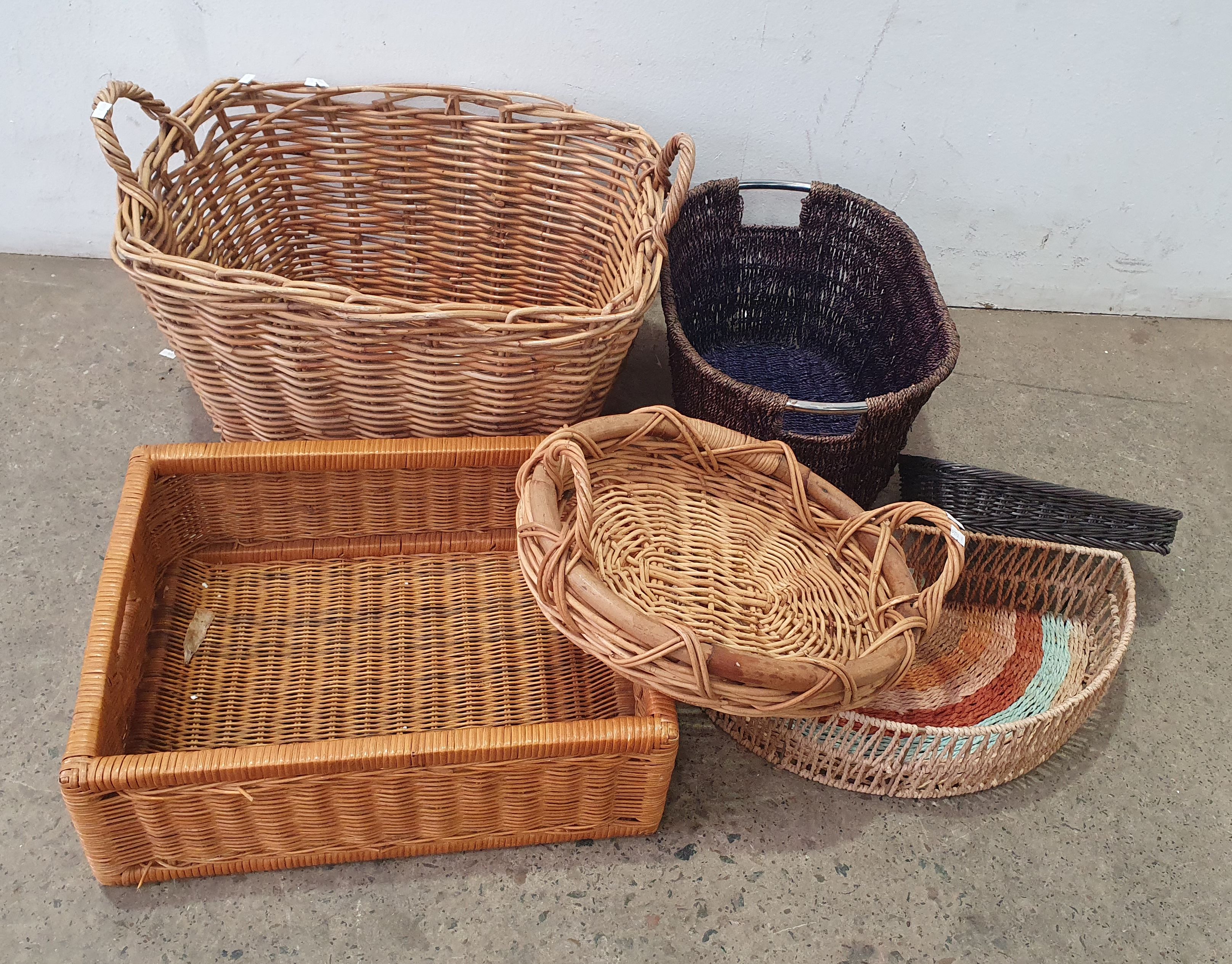 A Group Of Cane Baskets