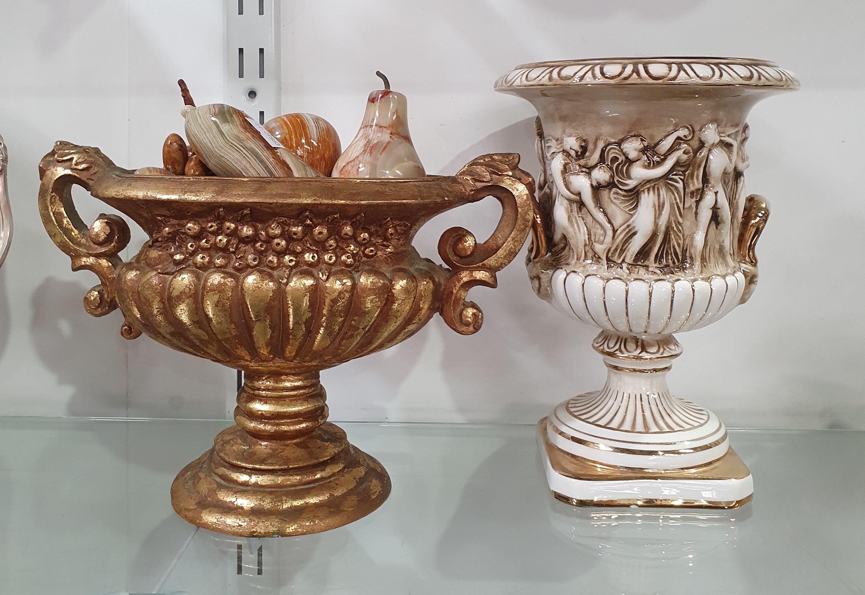 Two Pedestal Urns