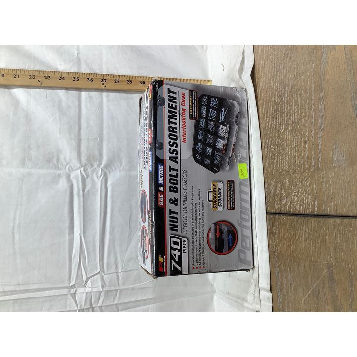 Performance Tool 740 Piece Nut And Bolt Assortment Interlocking Case