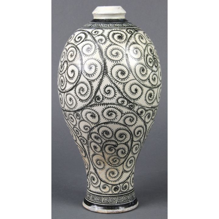Chinese Cizhou-type Vase, Scrolls