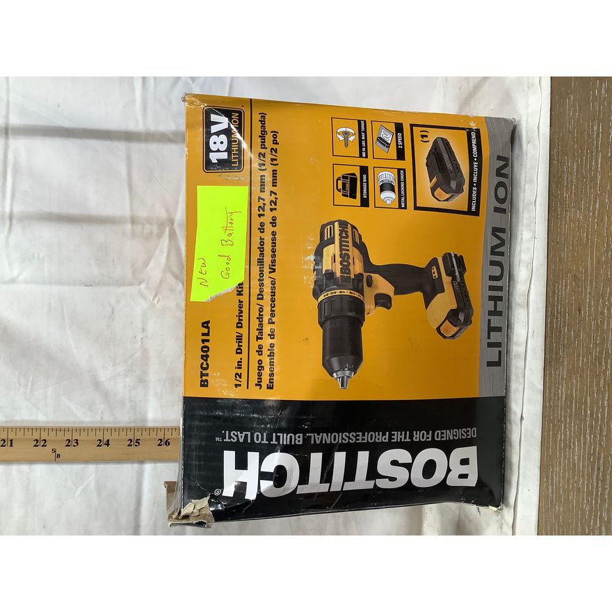 Bostitch 1/2" Drill/Driver Kit 18v Lithium Ion BTC401LA