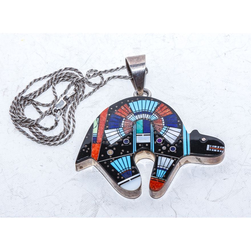 A Signed Navajo Pendant Necklace