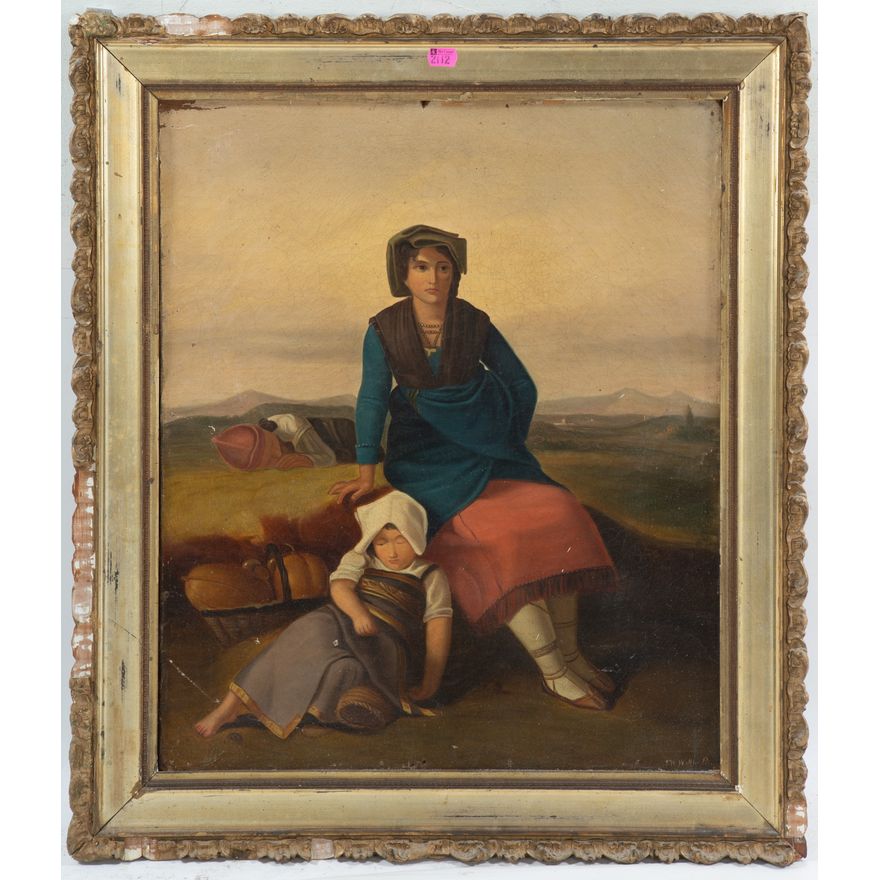 J. Henry Wattles. Rest by the Roadside, oil