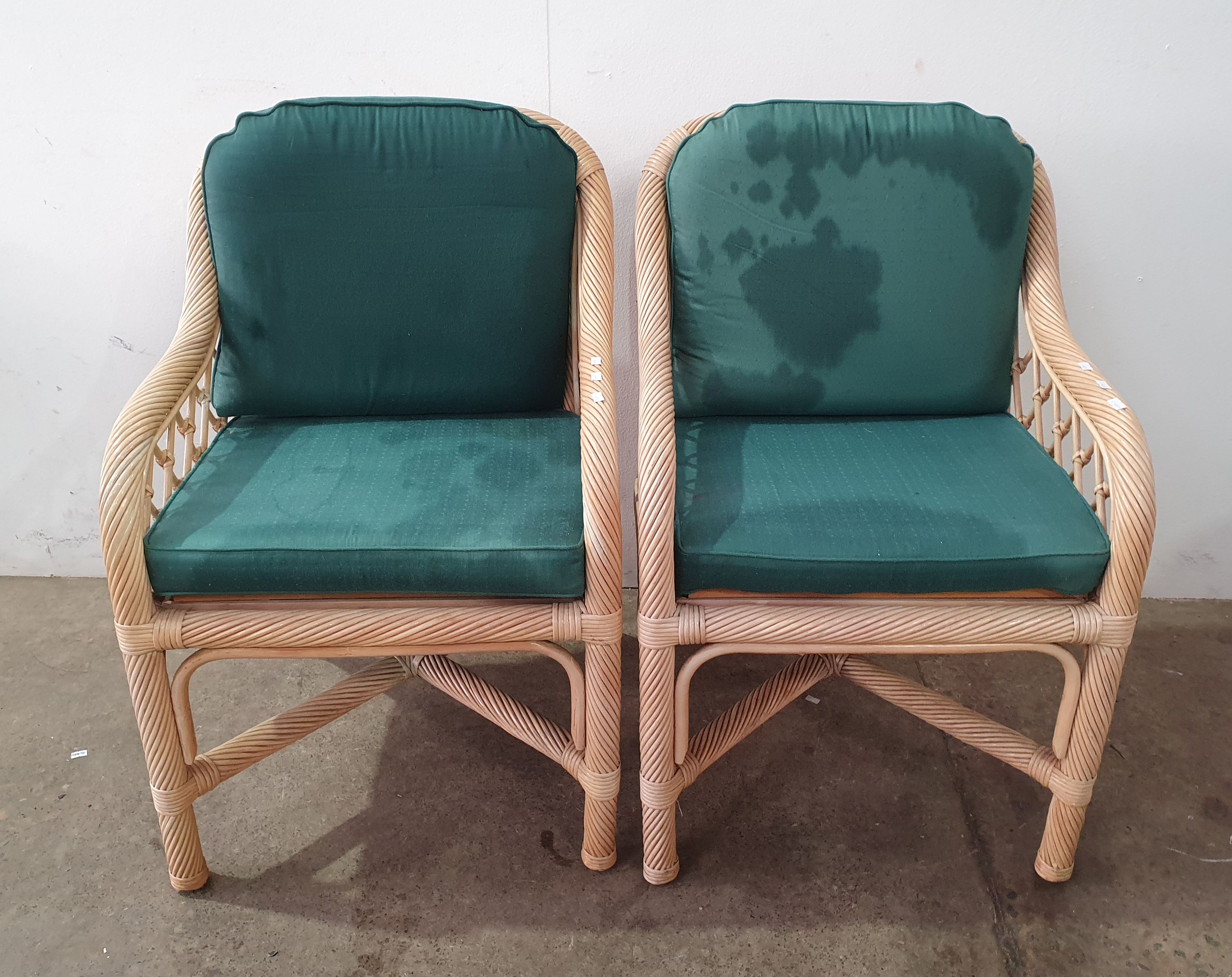 1015 · A PAIR OF CANE CHAIRS