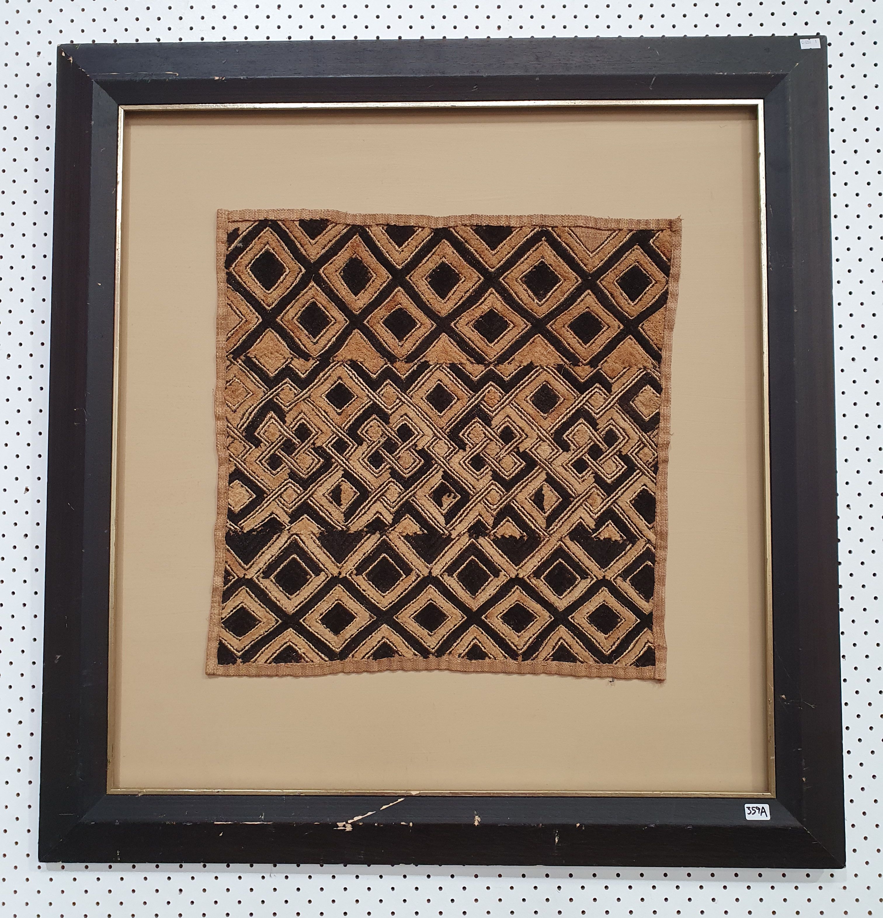 A Framed Kuba Cloth