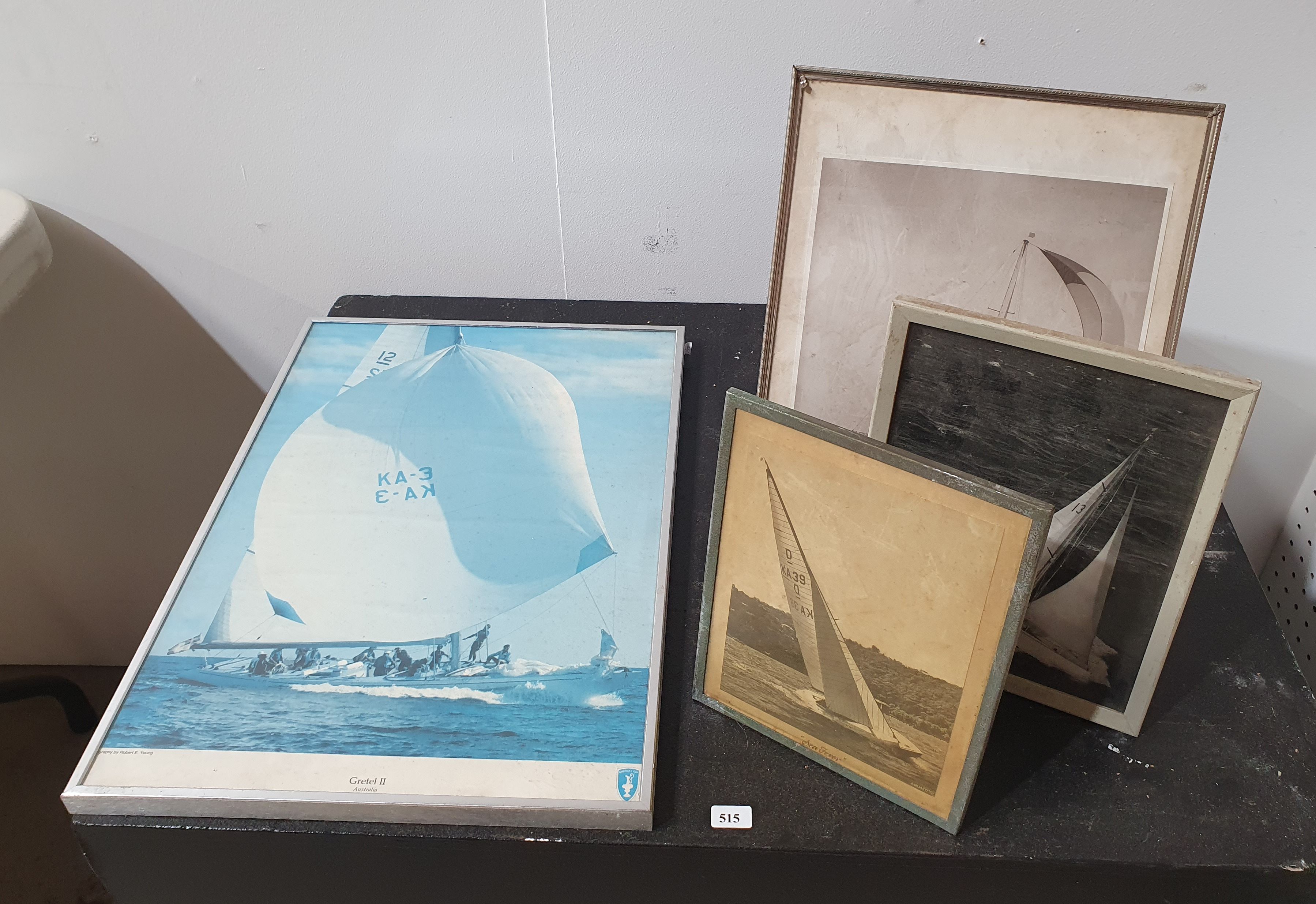 A COLLECTION OF VARIOUS FRAMED YACHTING PHOTOGRAPHS