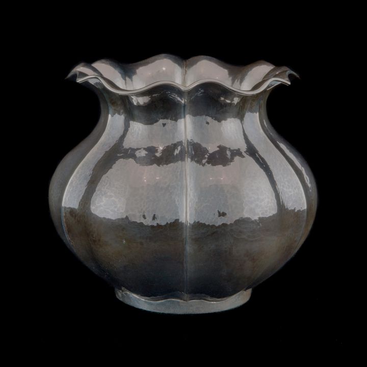 A Buccellati sterling lotus form vase