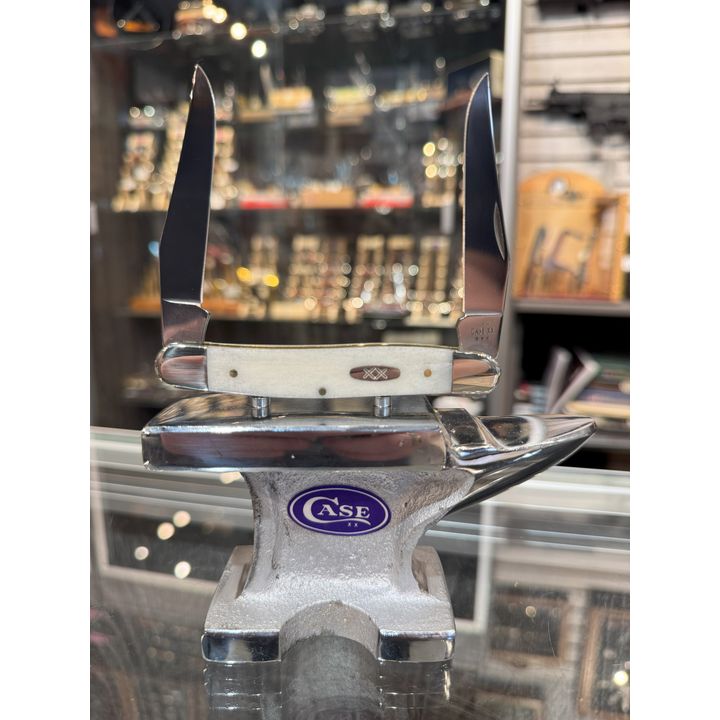 13317 - Case XX 2025 Natural Bone Smooth Muskrat, Stainless Steel Blade