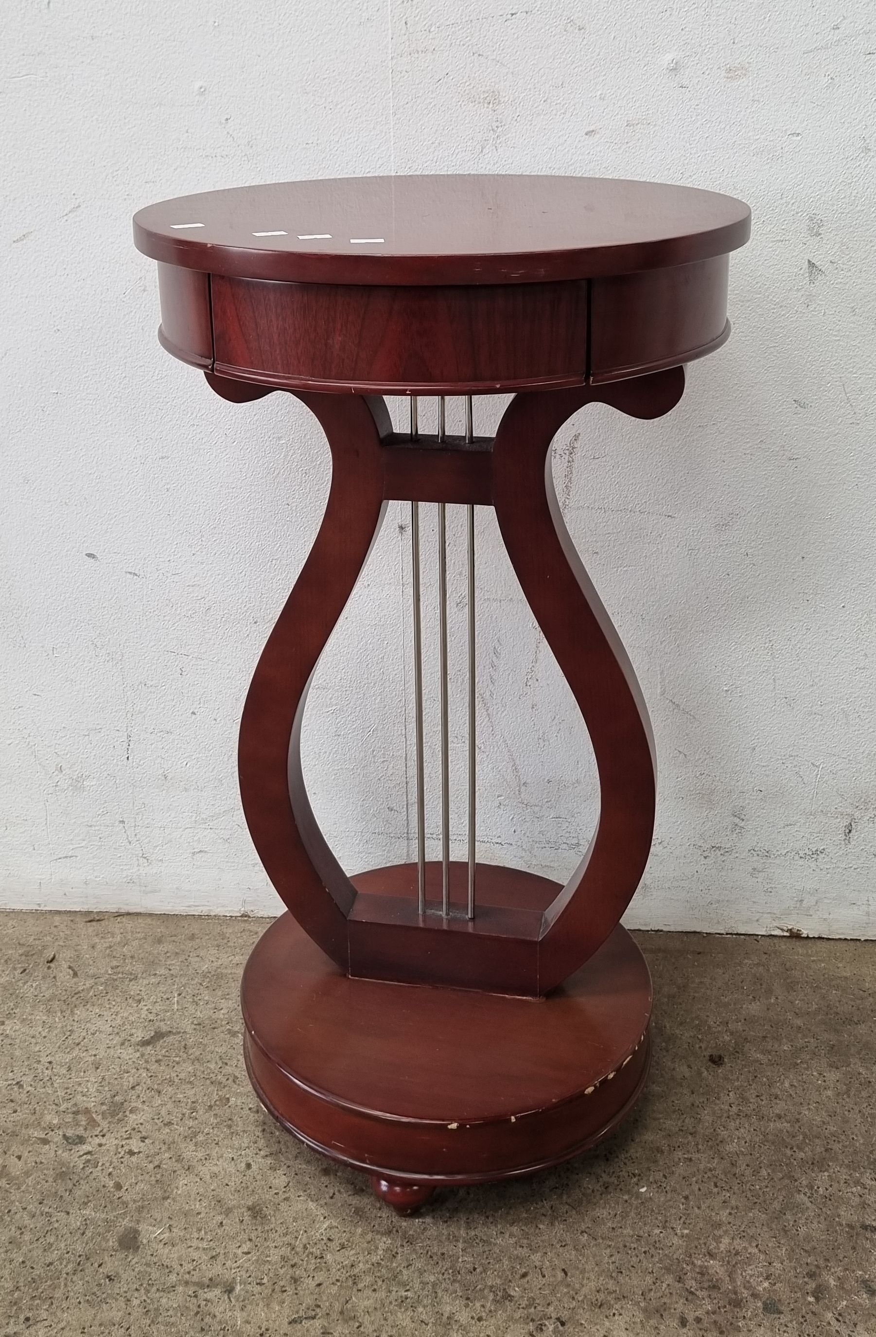 A Lyre-Base Side Table