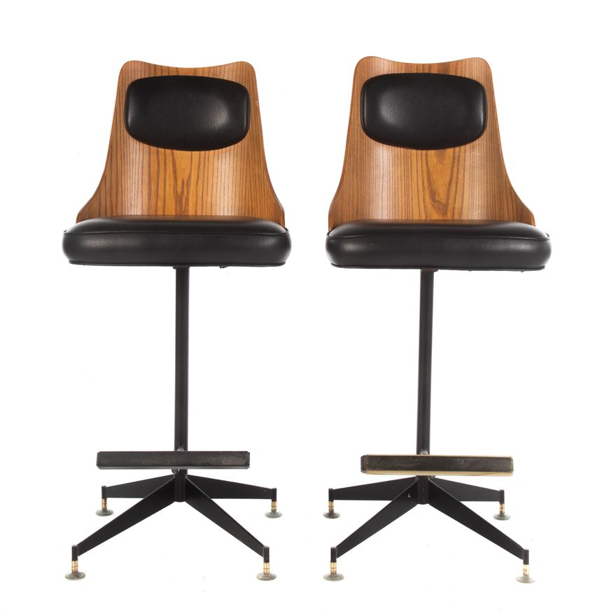 A Pair of Mid-Century Barstools