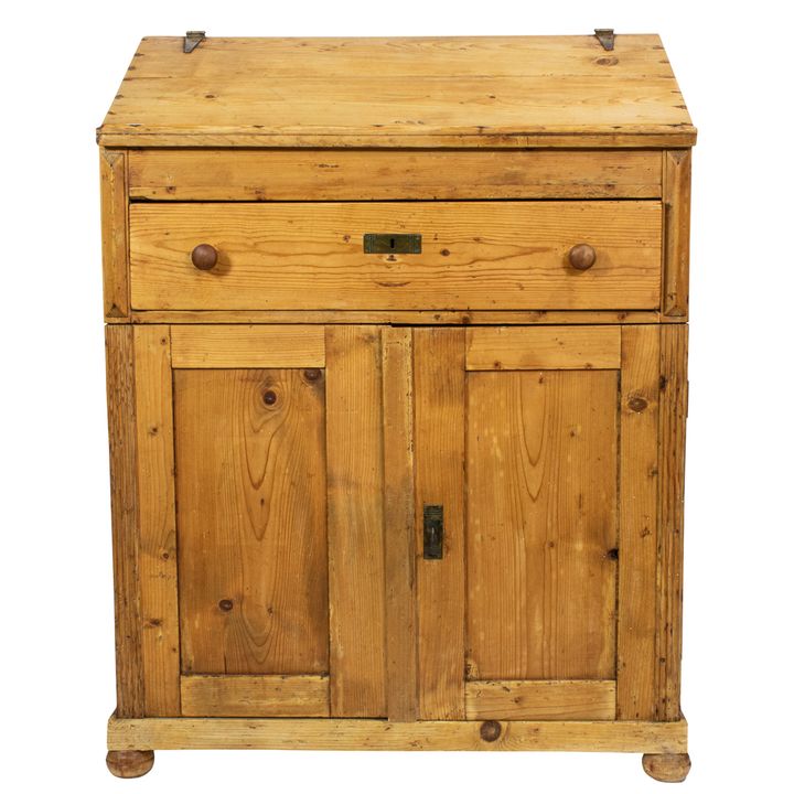 A Swedish pine teachers podium or desk circa 1760