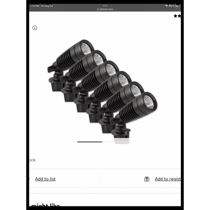 MoonRays Low Voltage LED Sports Lights- 6pk