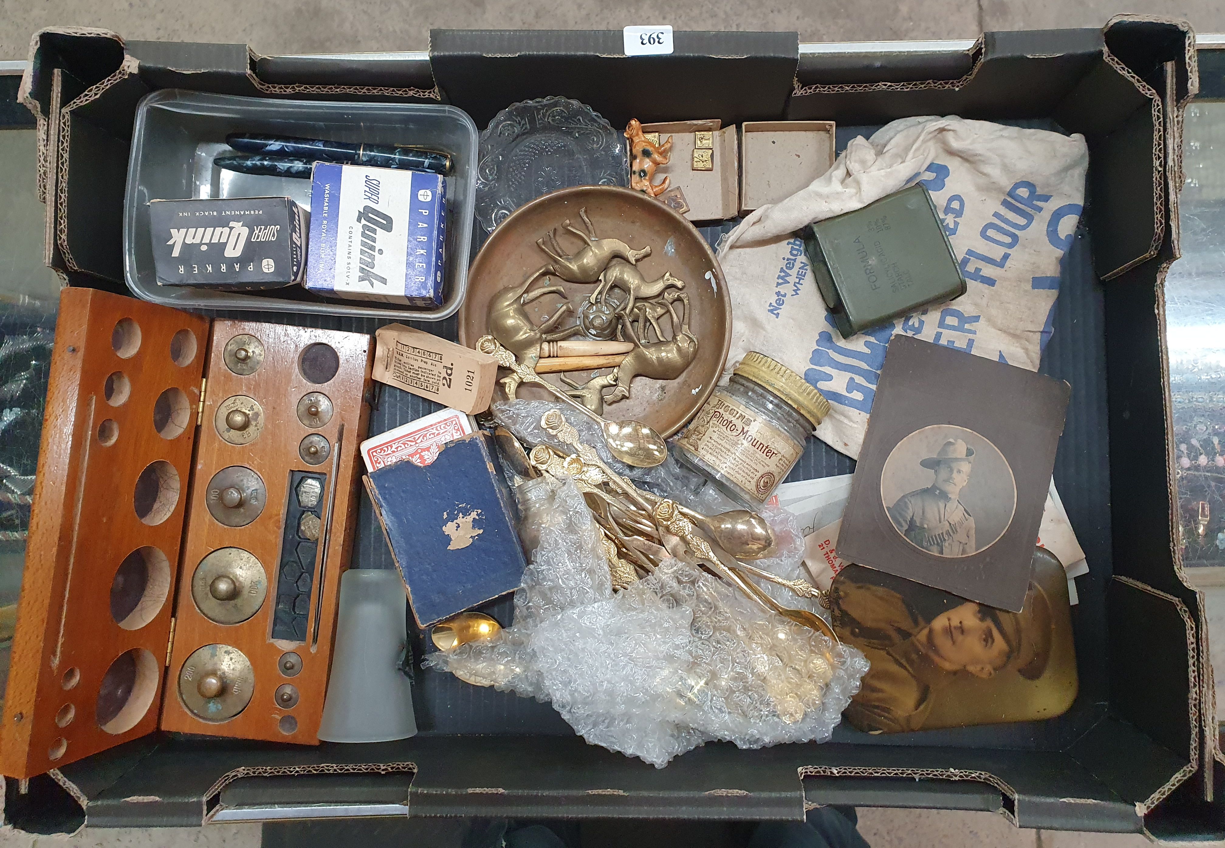 393 · A BOX OF COLLECTABLES