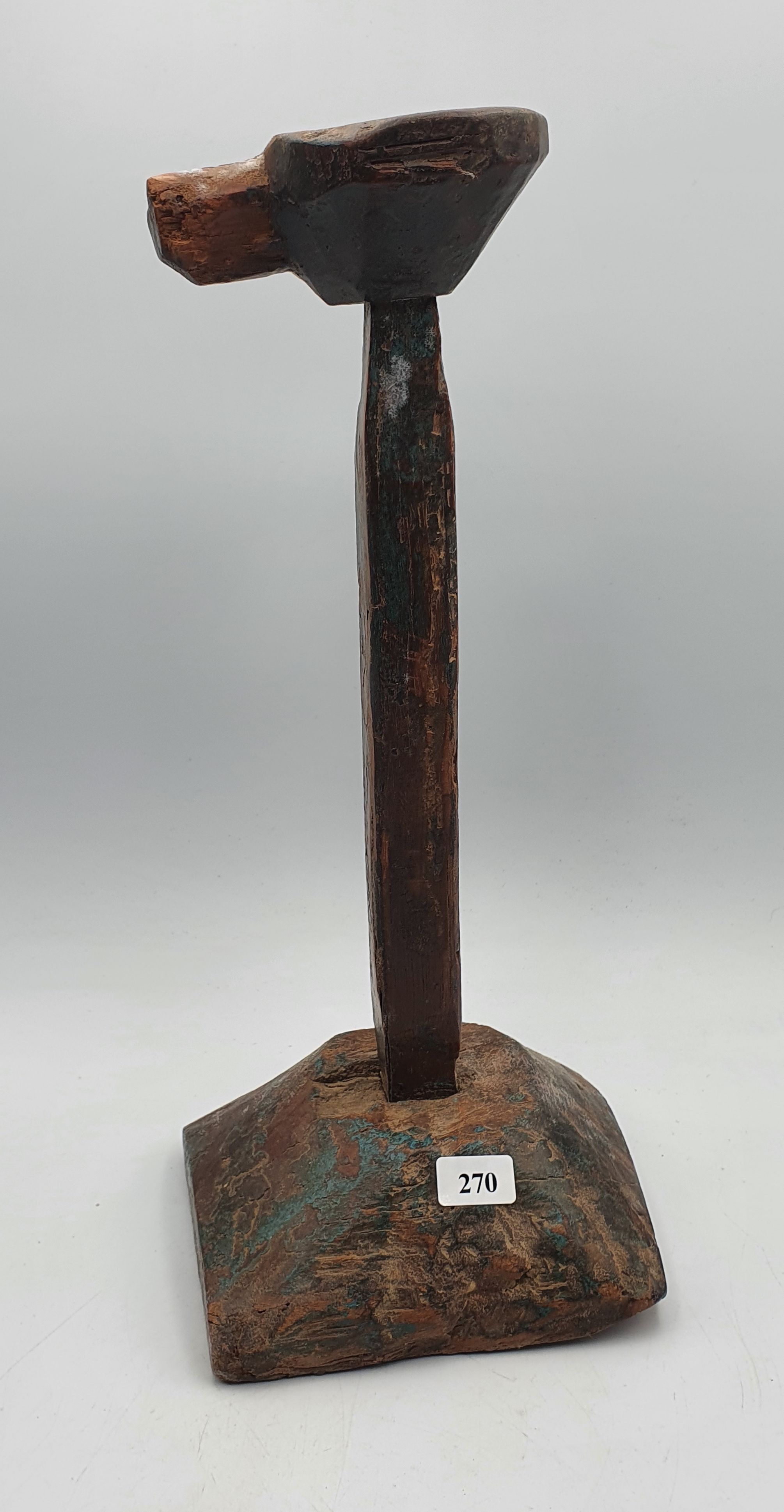 270 · A RUSTIC HANDCRAFTED TIMBER LAMP STAND