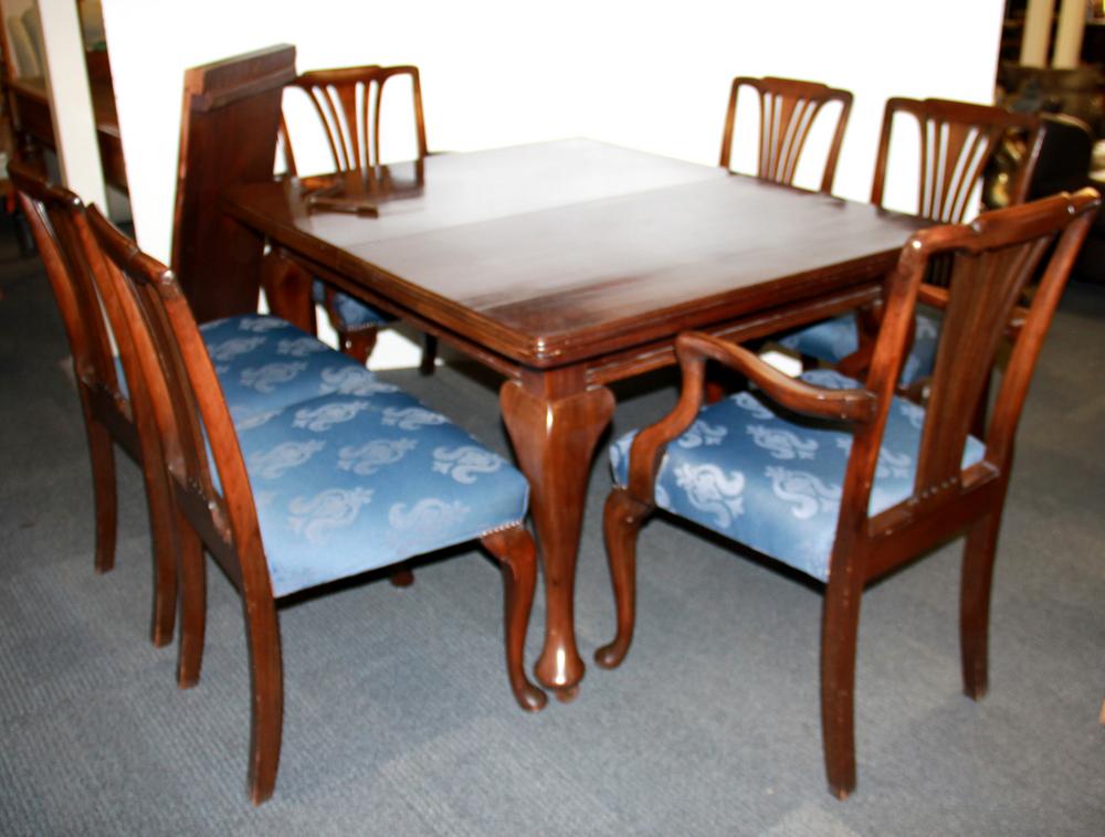 Wined Out Mahogany Dining Table, Six Chair Dining Table