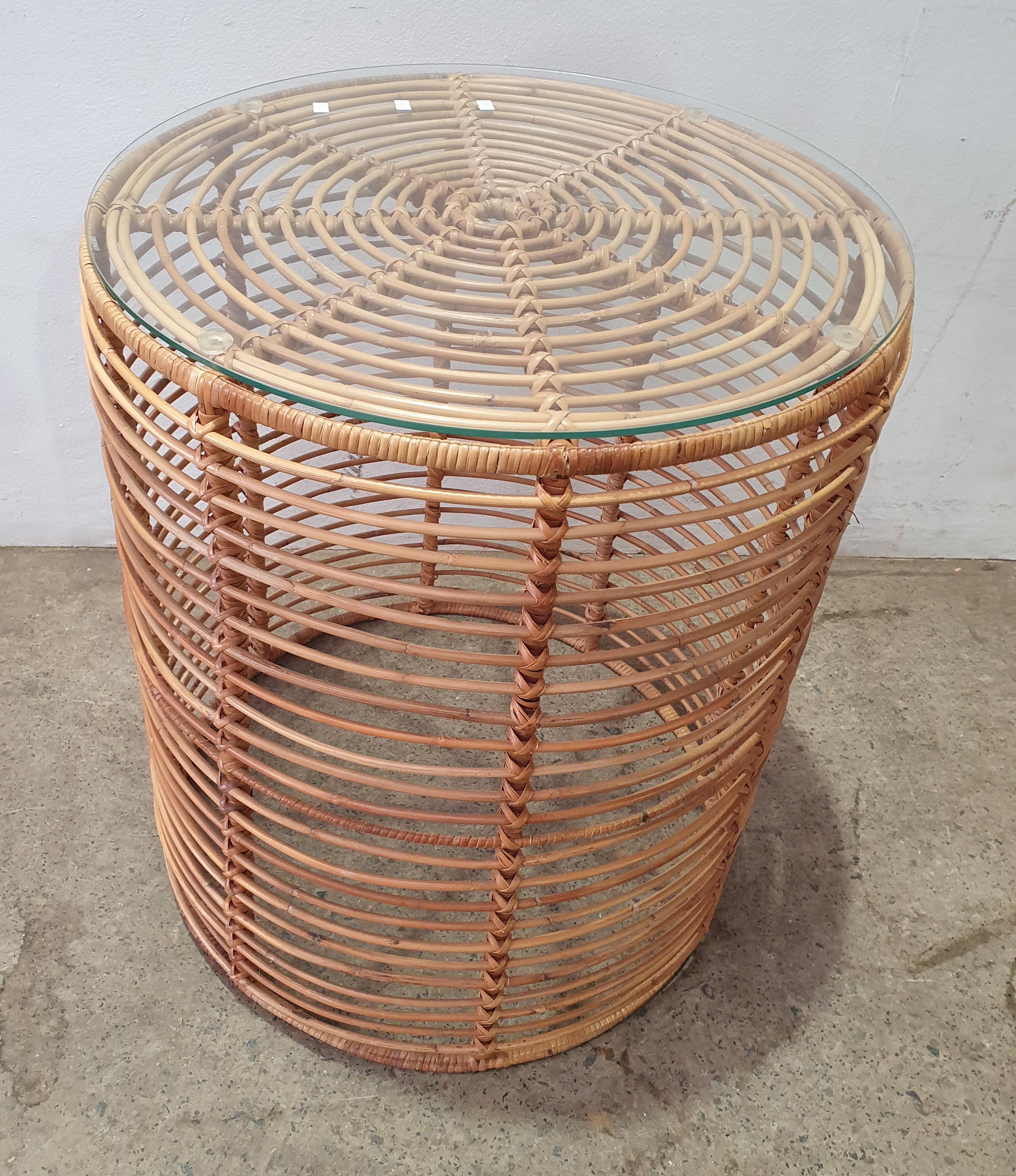 1032 · A CANE SIDE TABLE