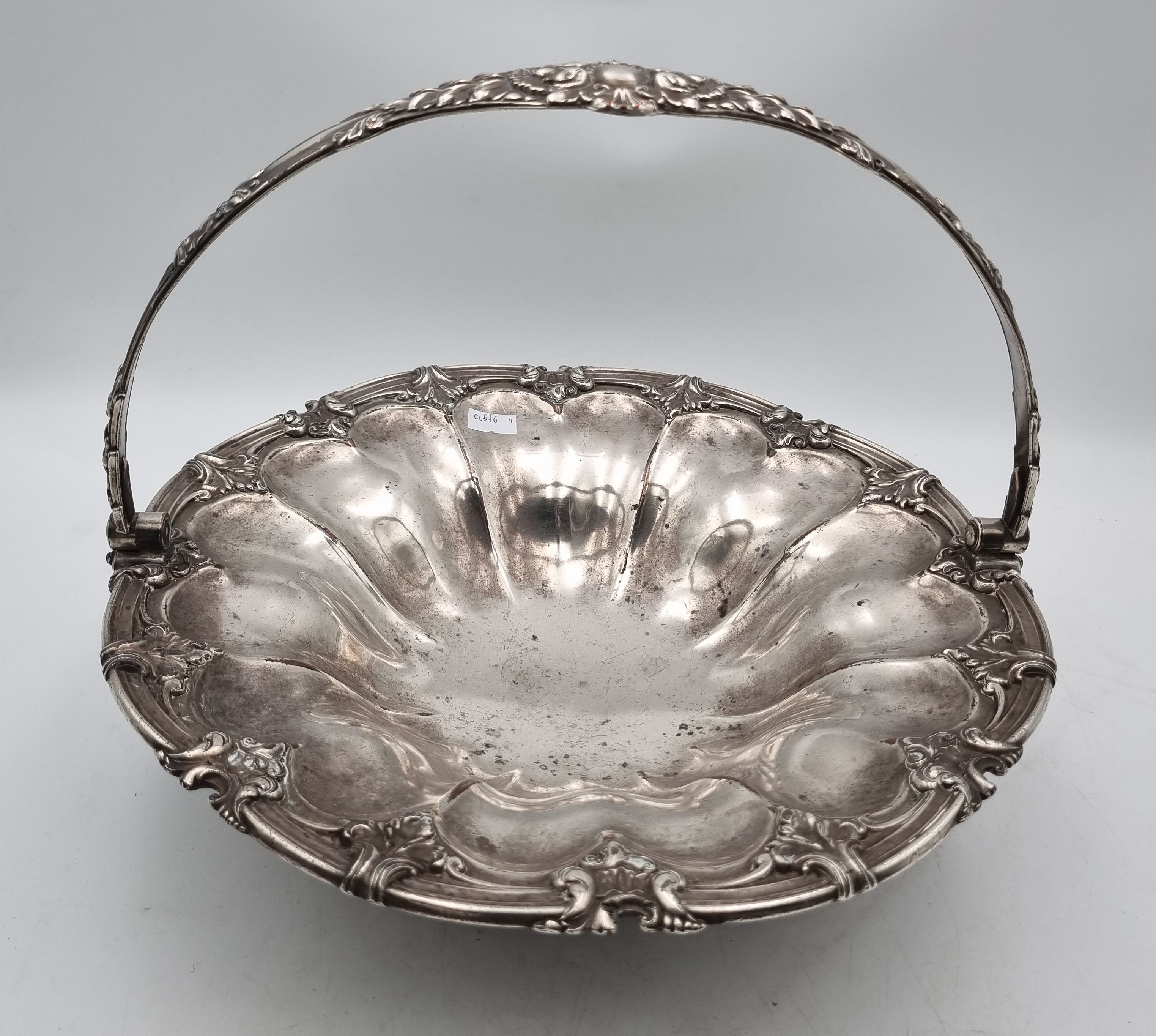 151 · A SILVER PLATED BASKET