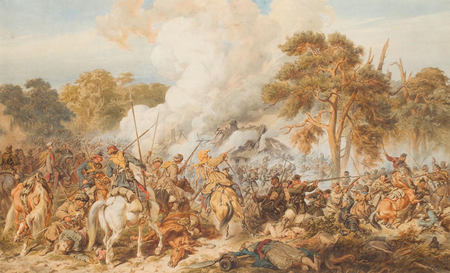 Juliusz Kossak | Bitwa pod Ignacewem, około 1865 | Desa Unicum