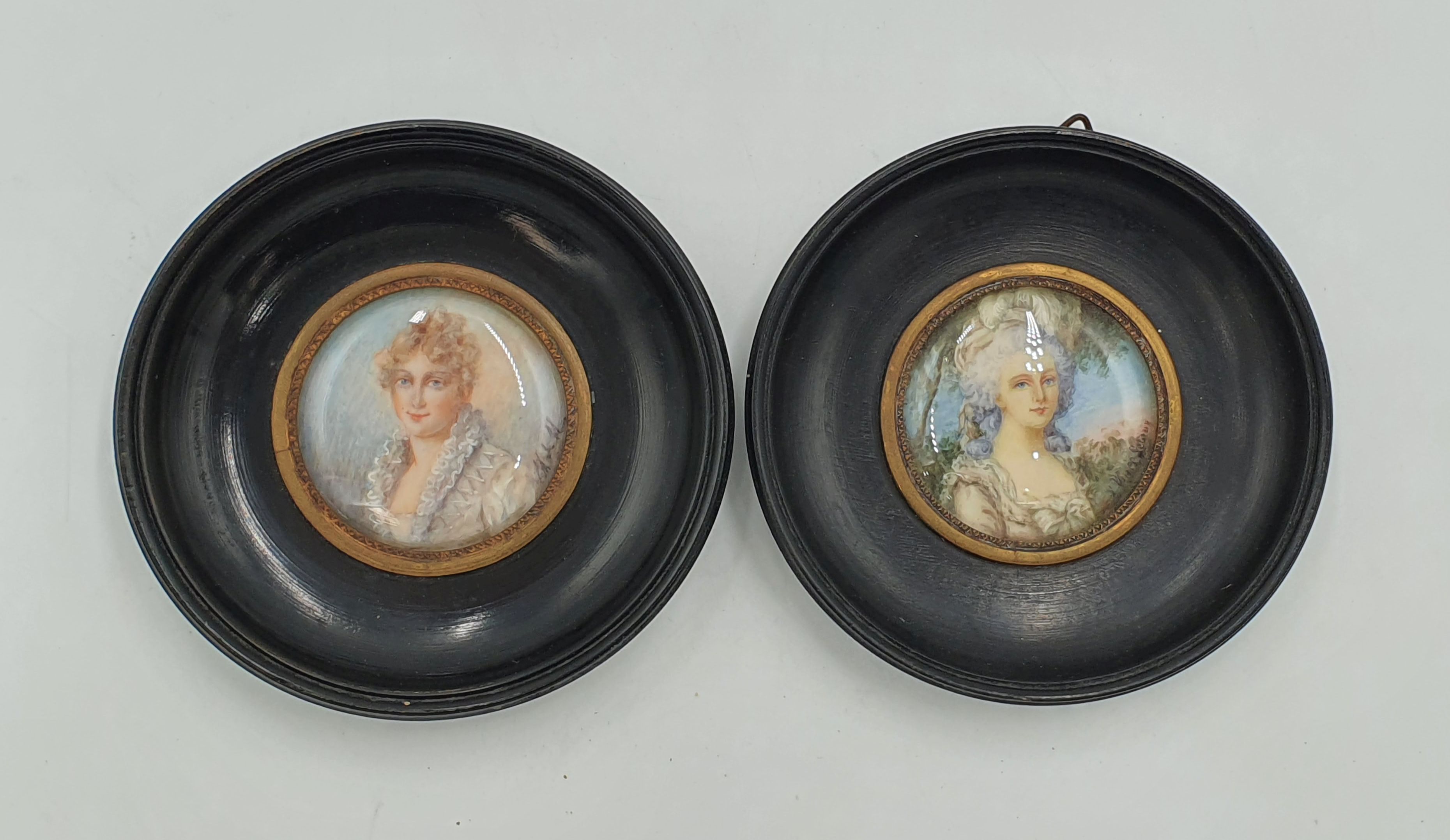 A Pair Of Continental Portrait Miniatures