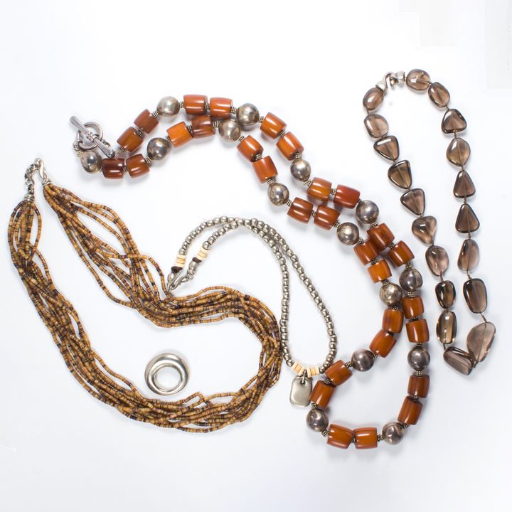 Ralph Lauren, a group silver necklaces