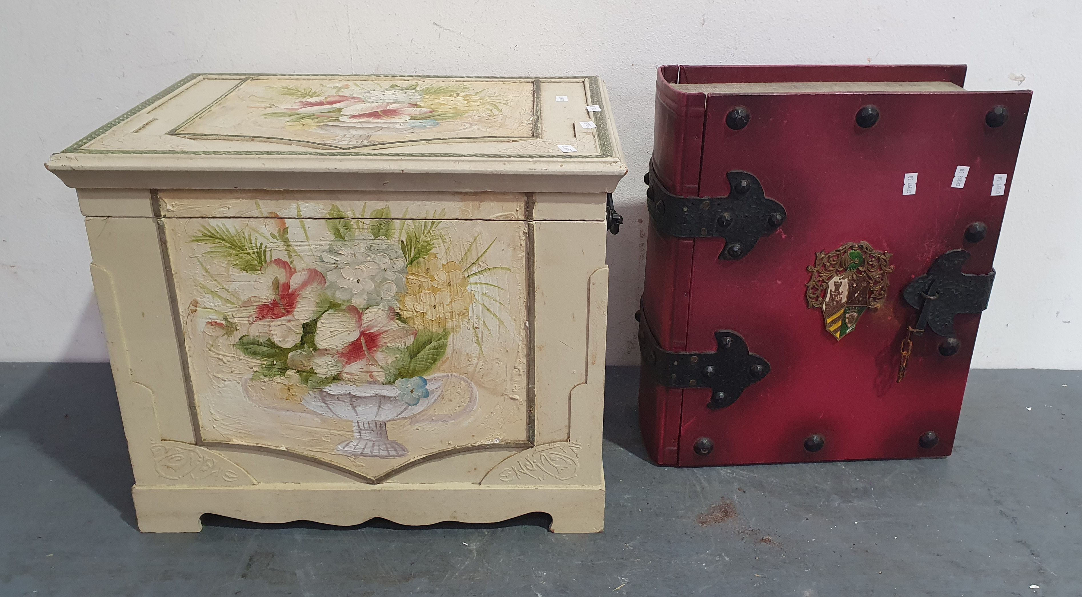 2348 · TWO VARIOUS DECORATIVE STORAGE BOXES