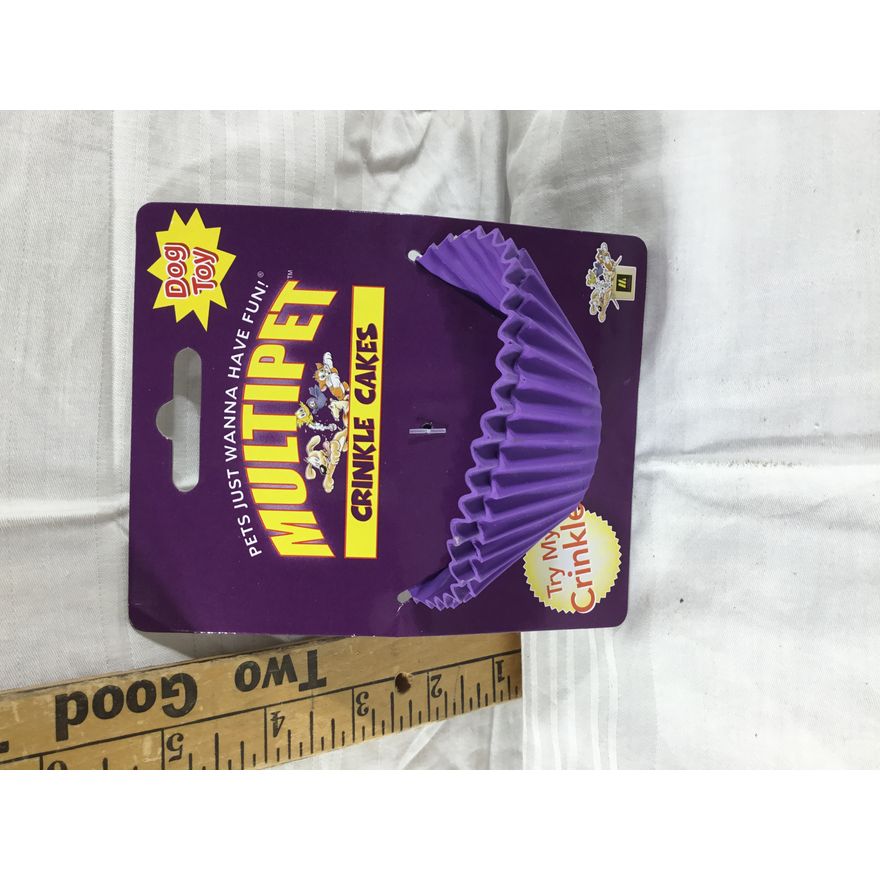 Multipet Crinkle Cakes Rubber Dog Toy