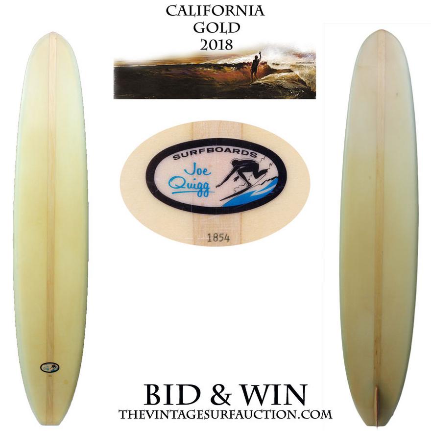 1963 Joe Quigg Surfboard California Gold Surf Auction