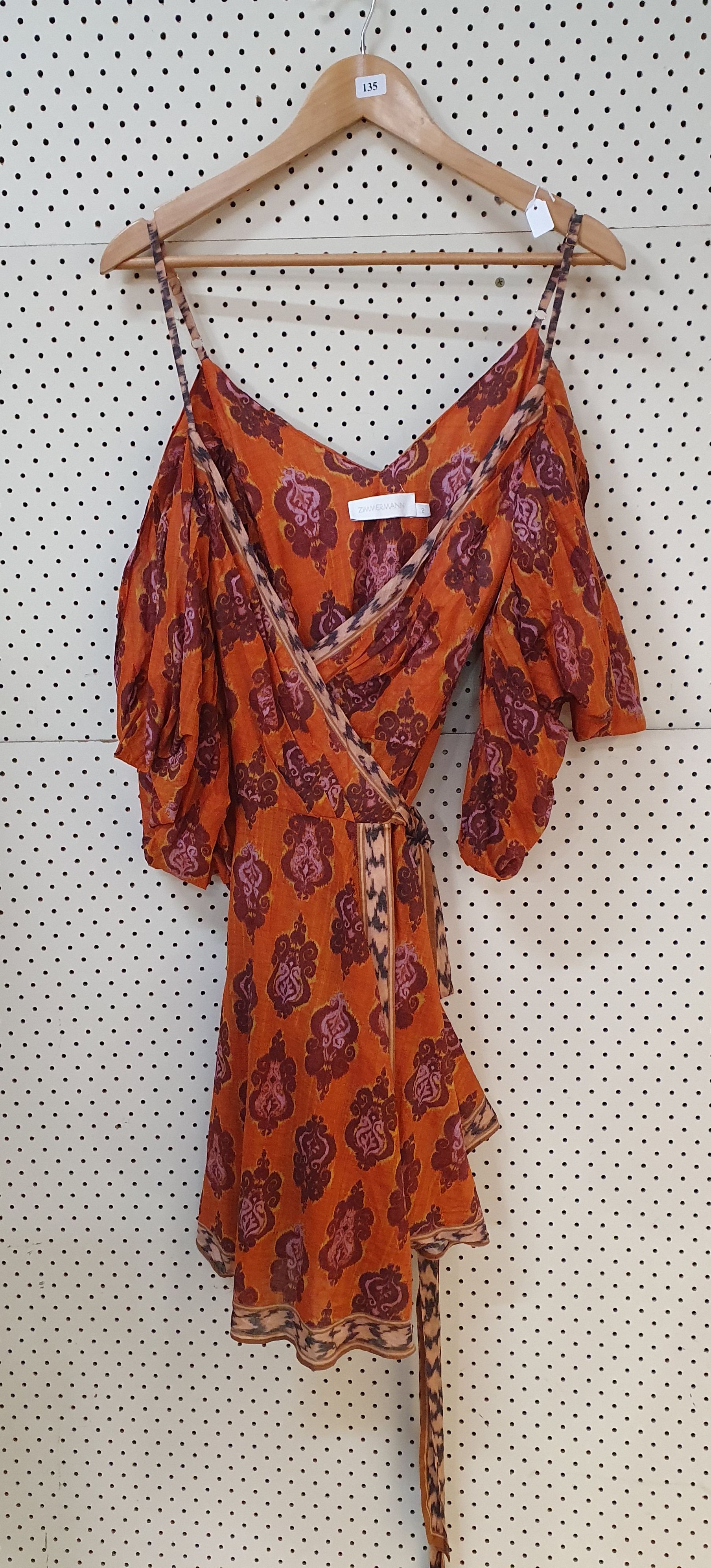 135 · A ZIMMERMAN 'WYLIE WRAP MINI DRESS'