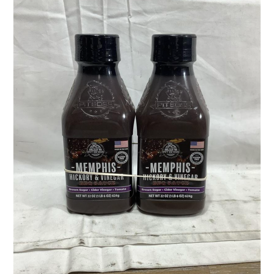 (2) PitBoss Memphis Hickory And Vinegar BBQ Sauce-22oz Each