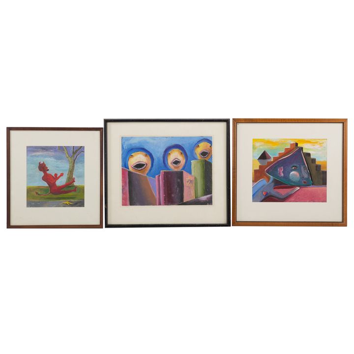 Susan Henderson. Three Framed Oils