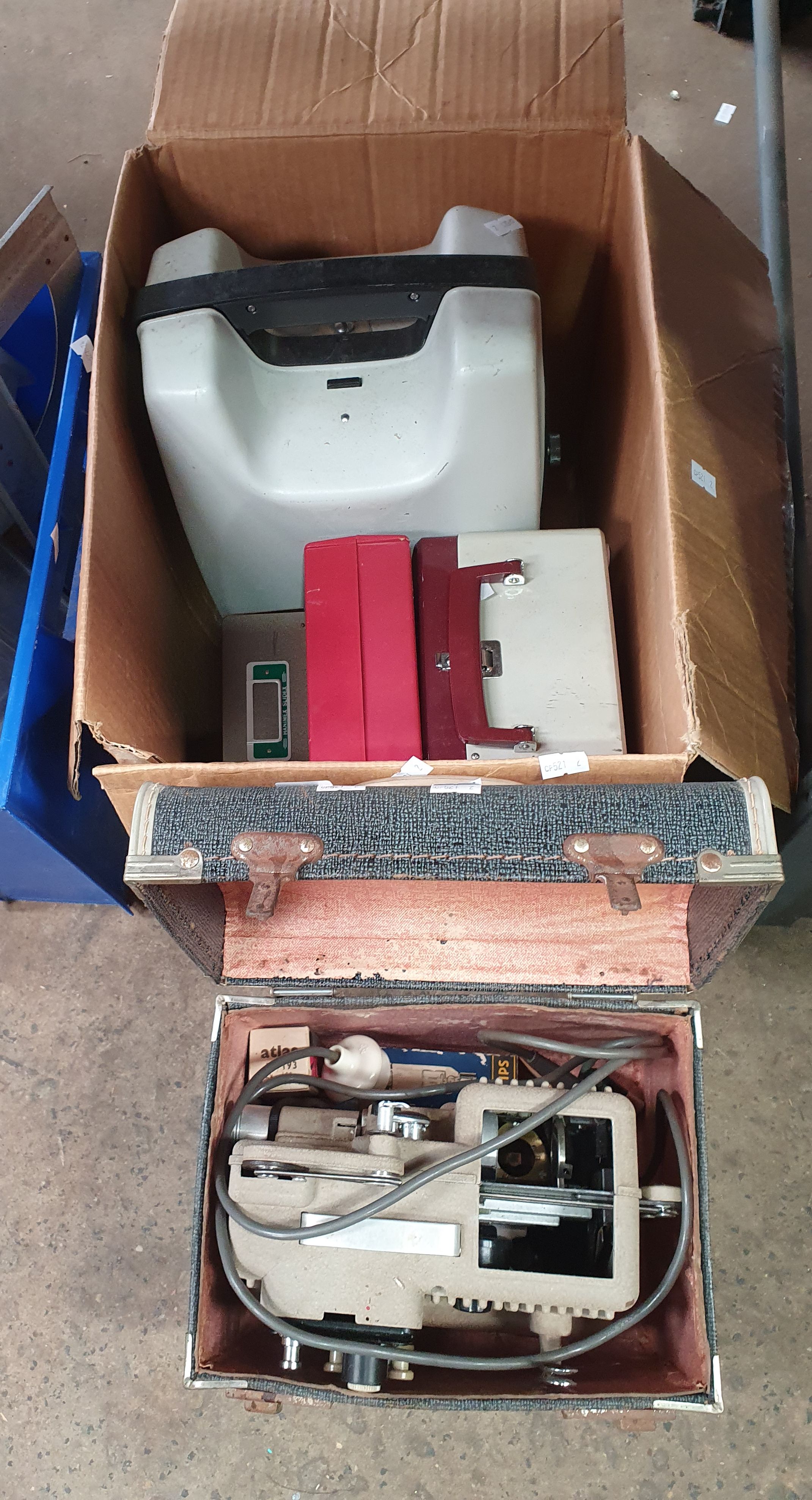 A Slide Projector With A Group Of Slides