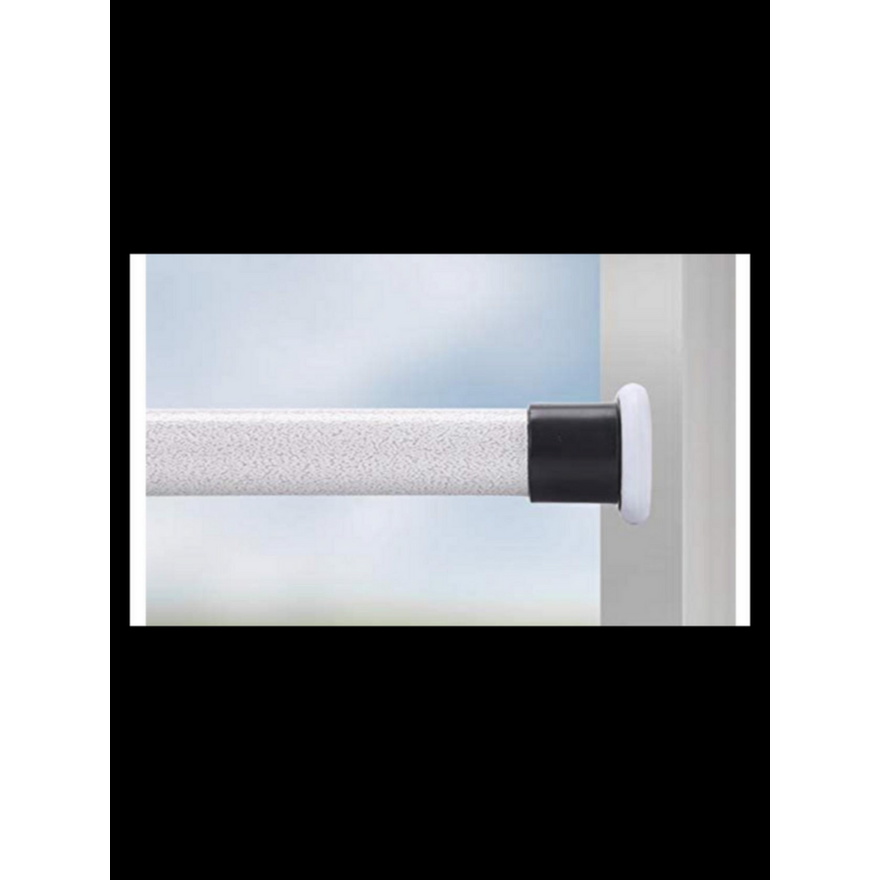 AIFOYO Tension Shower/Window Curtain Rod- 141.7-161.4, Cream White