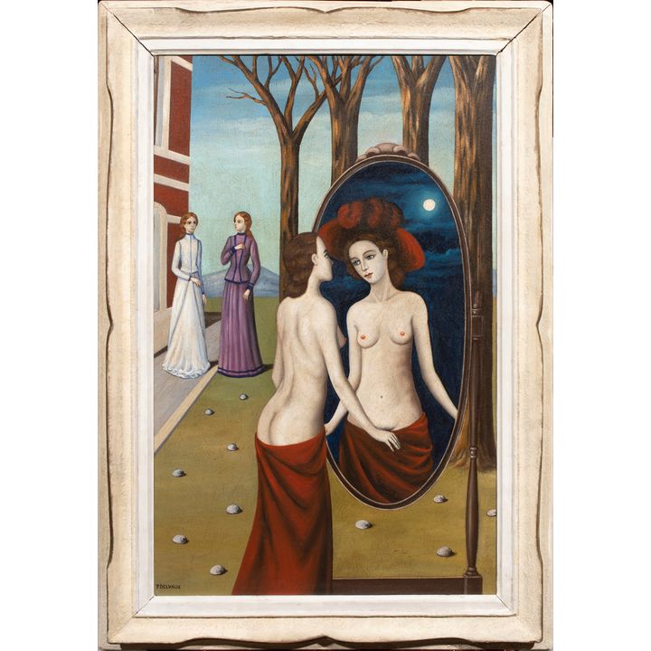 Painting, After Paul Delvaux