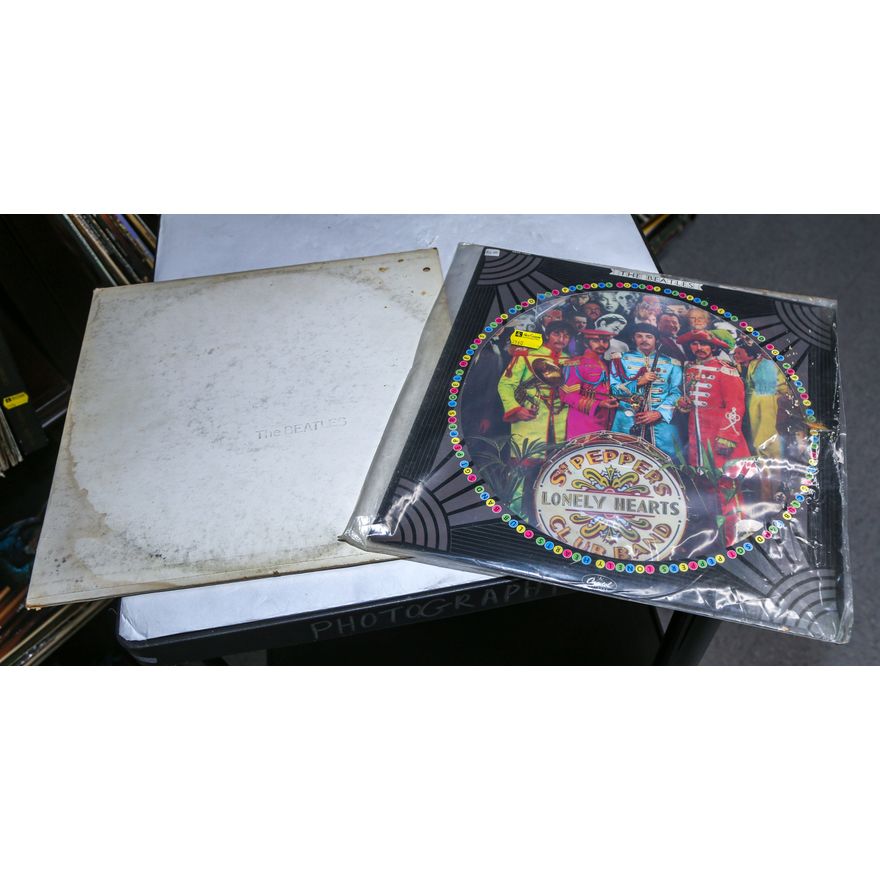 Group of Beatles LPs
