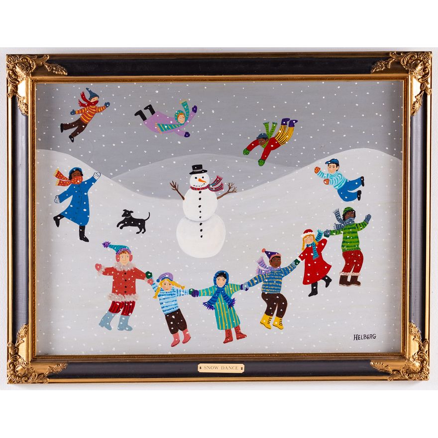 Kristin Helberg. "Snow Dance," oil