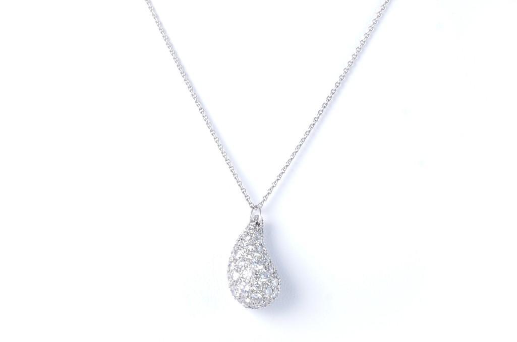 tiffany teardrop diamond necklace