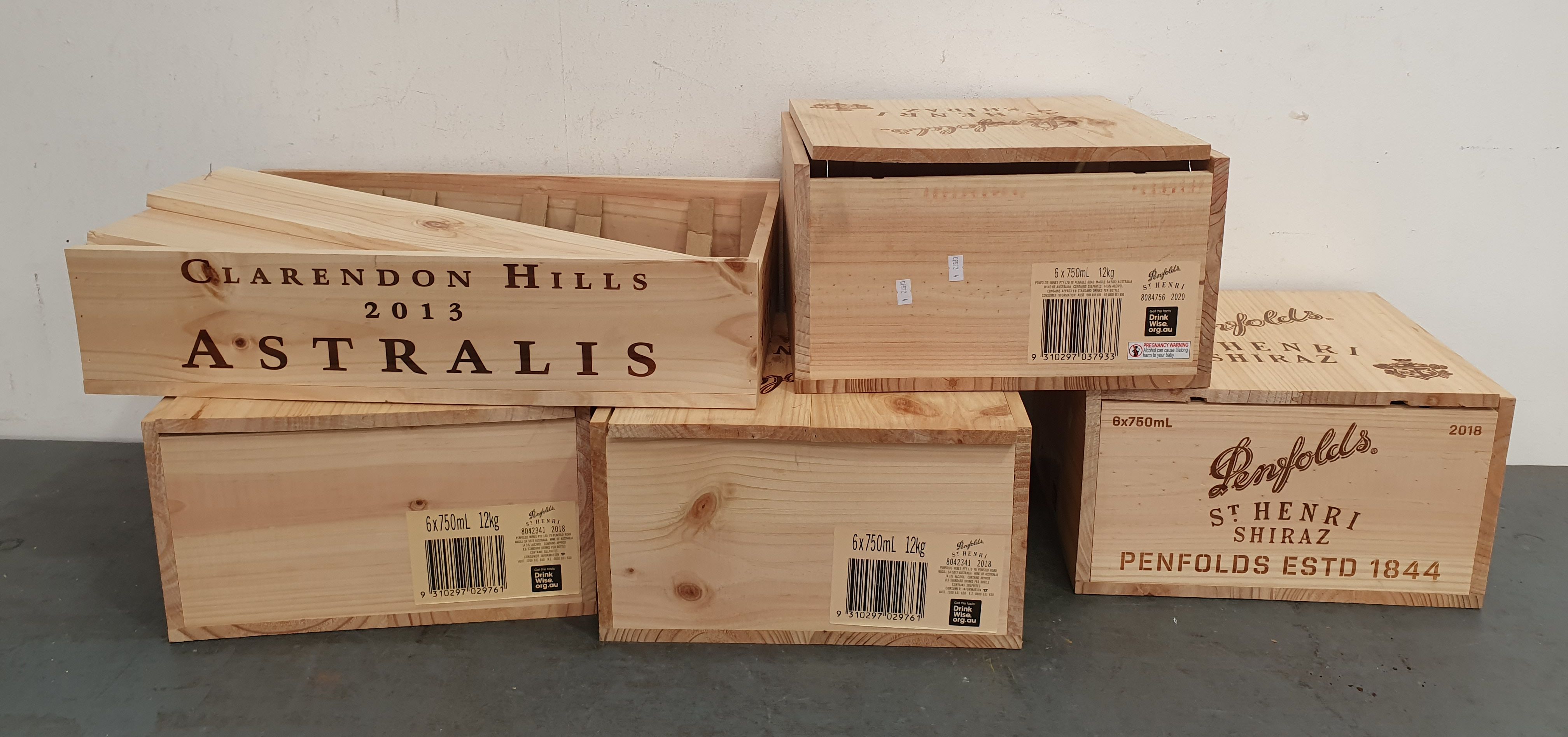 1359 · A GROUP OF WINE BOXES
